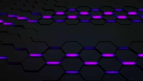 fondo gráfico de movimiento hexagonal de bucle 3d