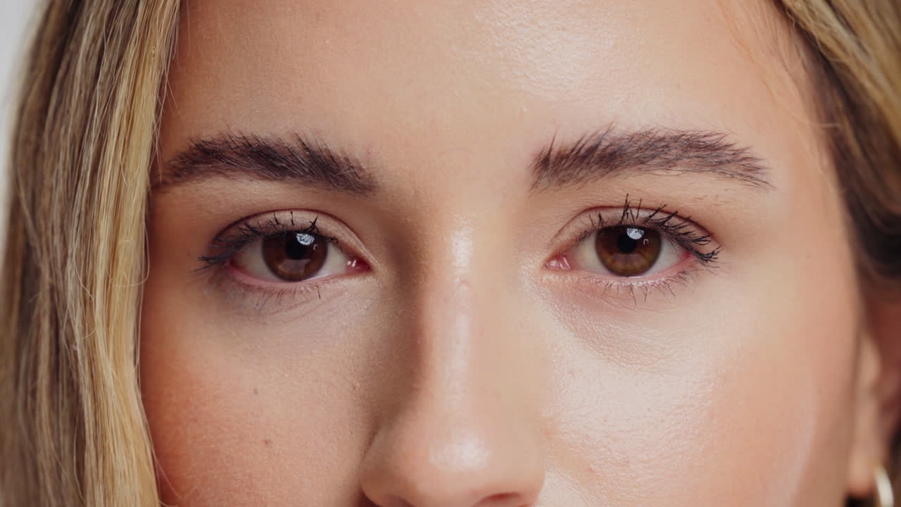 Close-up of a woman's eyes and face