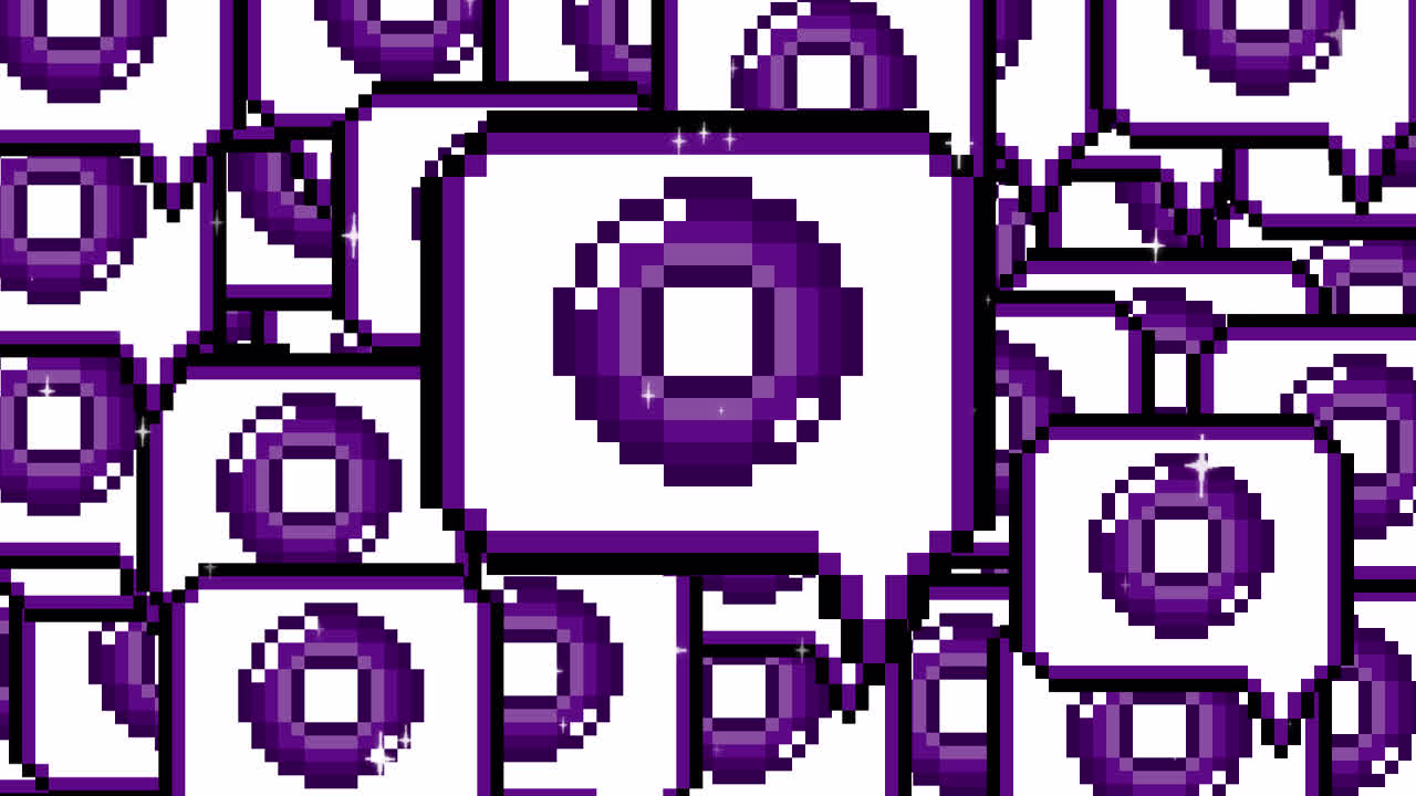 Pixel art pop up speech bubble icon circle mark Transitions. 1080p - 30 fps - Alpha Channel (6).mov