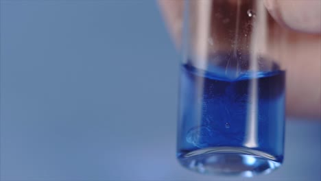 blue liquid in test tube
