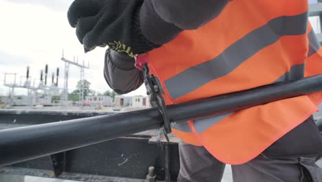 power cable installation process at a transformer substation