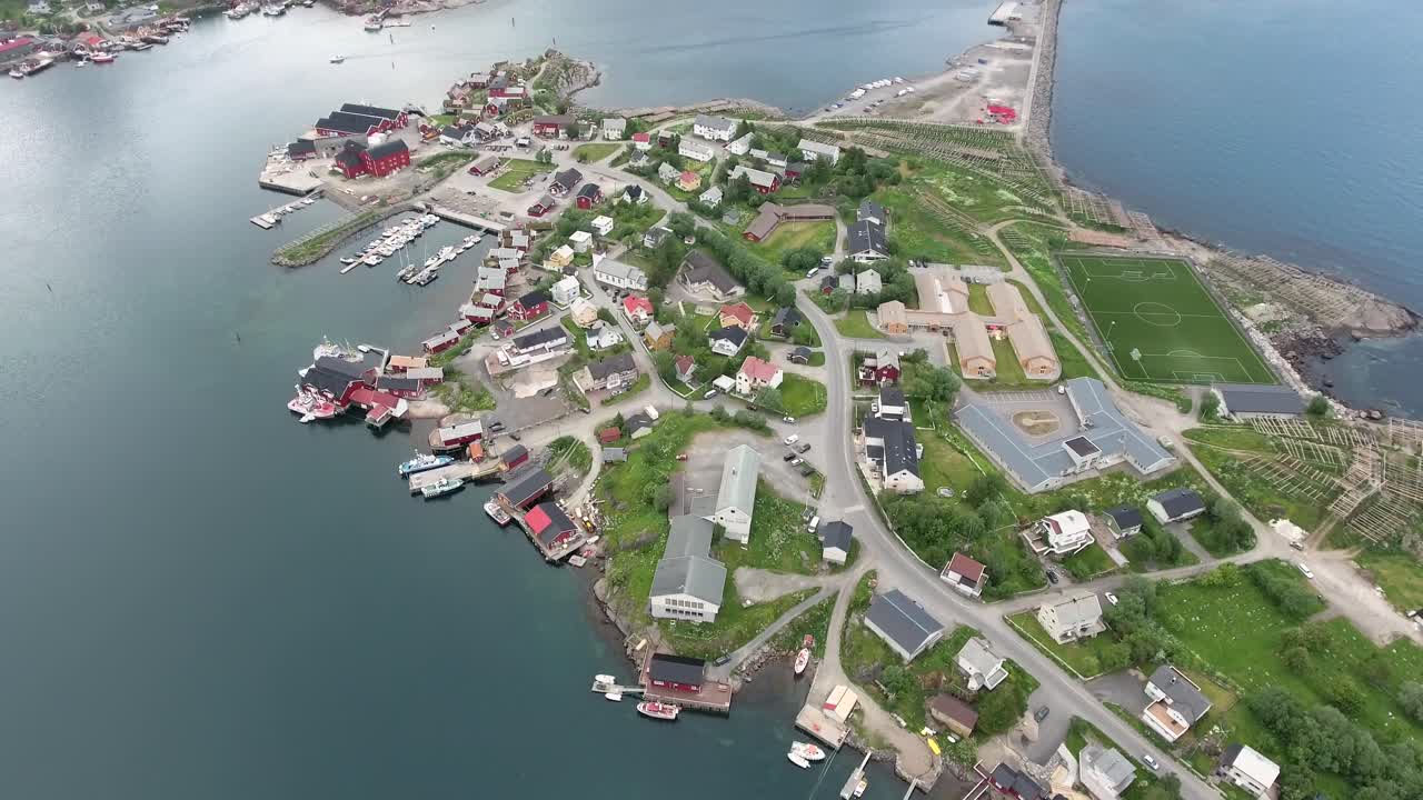 Lofoten archipelago islands Aerial footage