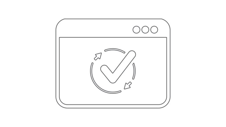 Checked synchronization icon
