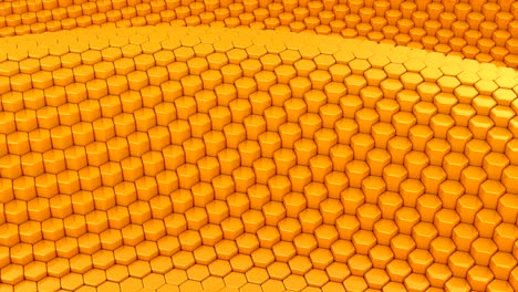 hexagons formed a wave