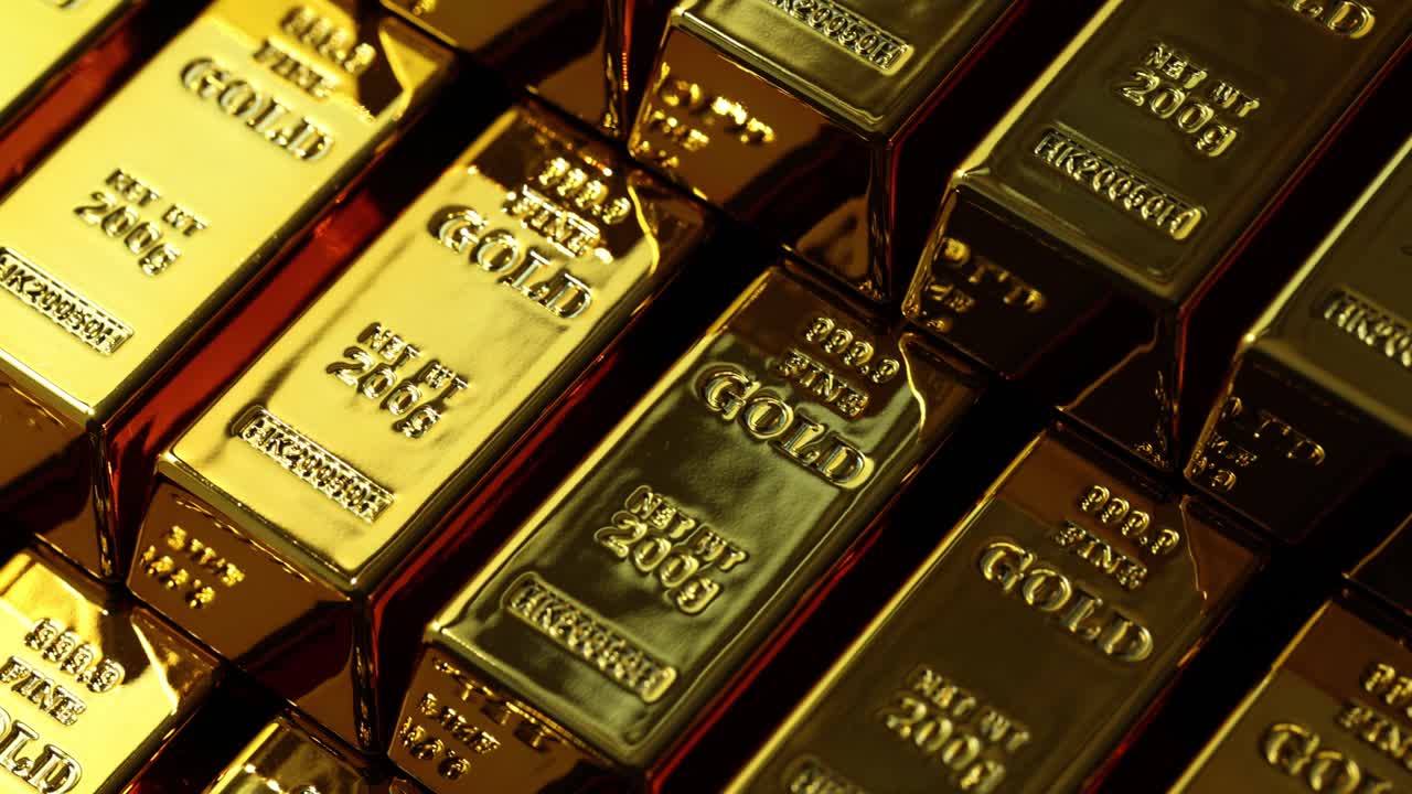 Gold Bars Stacked for Investment