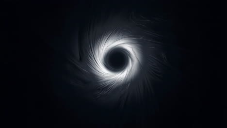 abstract white swirling vortex in dark space