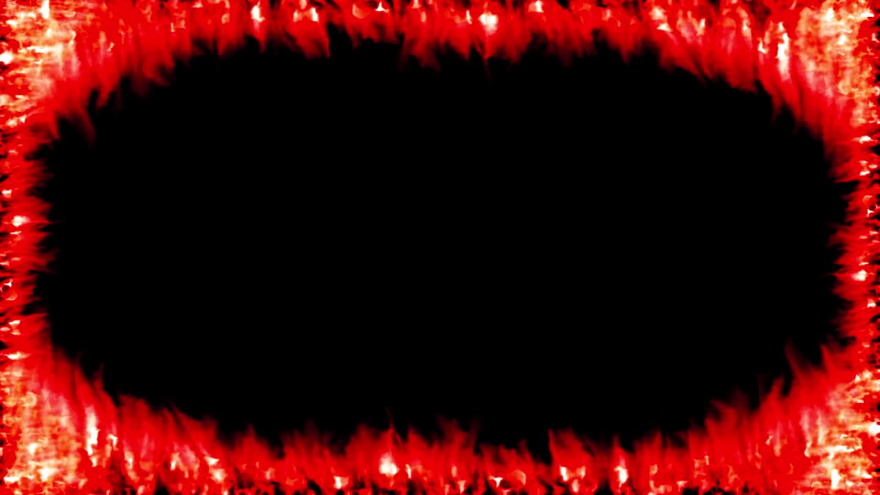 불 불꽃 경계 오버레이 뜨거운 열 효과 4k