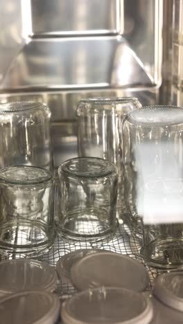 drying glass jars in oven