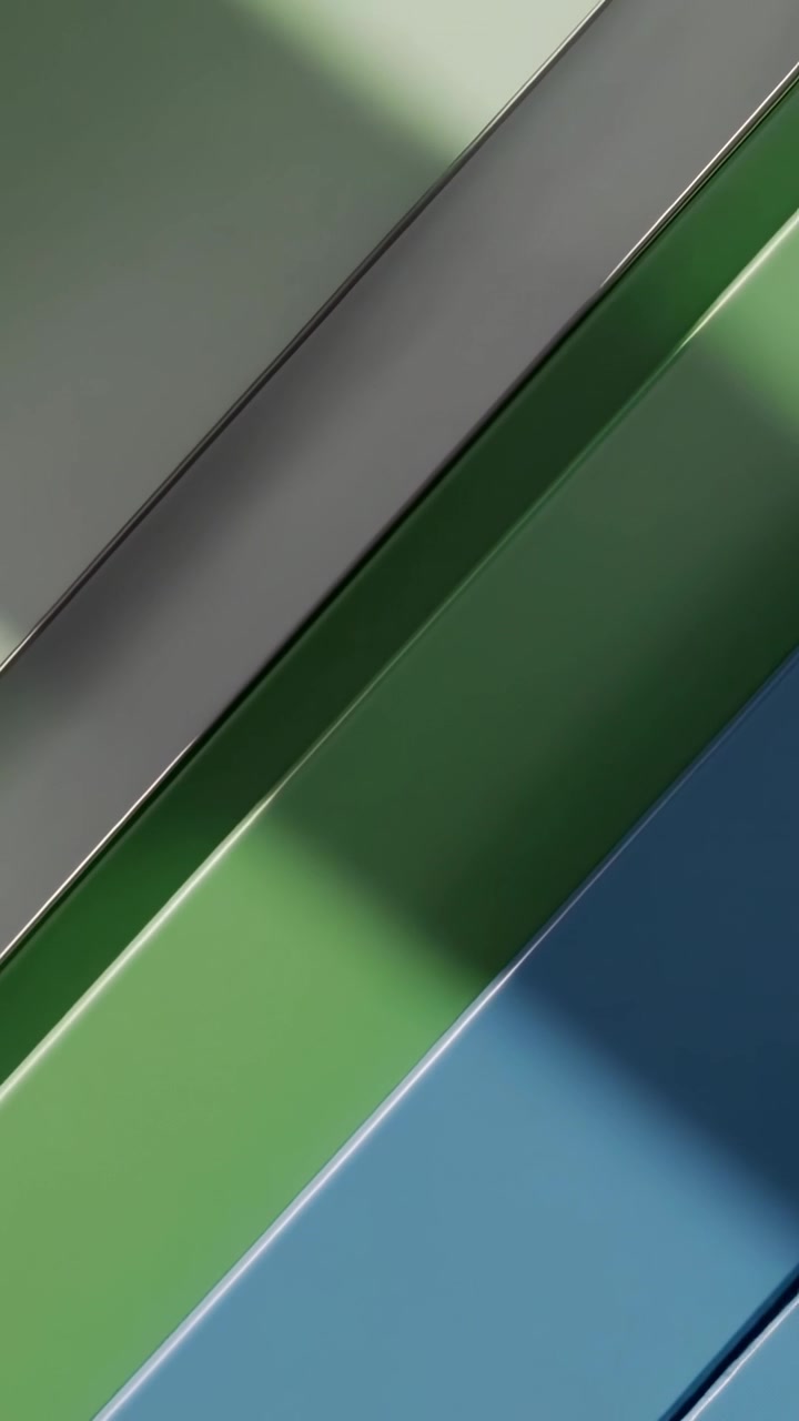 Vertical video: Tilting camera showing painted ribs shifting shadows and seam glints on wall