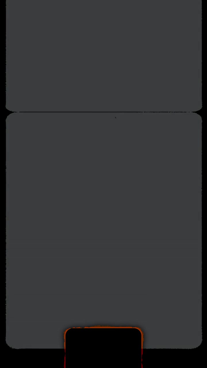 Vertical Phone Screen with Flickering Orange Border