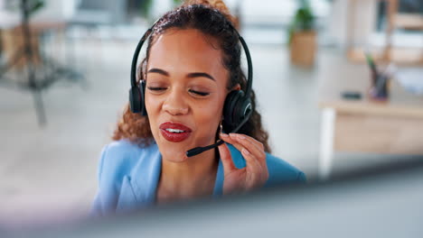 Business-woman,-call-center