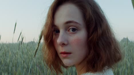 girl in a wheat field