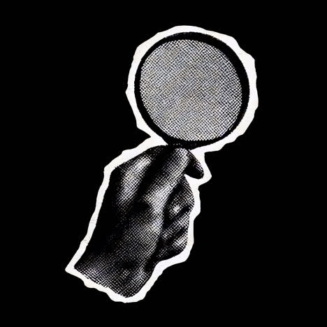 vintage hand holding magnifying glass animation isolated asset, transparent 4k video, alpha channel