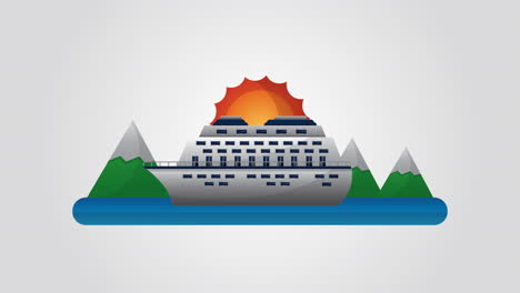 ship boat transport in the sea