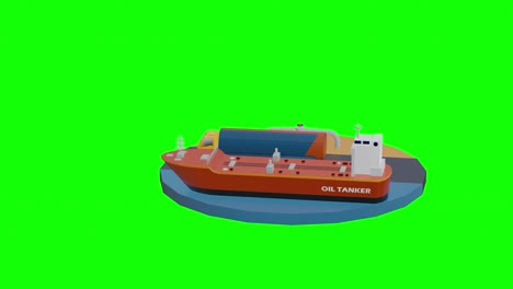 astillero 3d de baja poli en pantalla verde con mate alfa