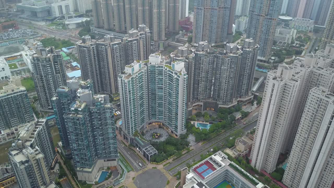 imágenes de aviones no tripulados de la ciudad de tsung kwan o, hong kong