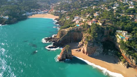 tropical beach on the costa brava of gerona with the mediterranean sea red island beach