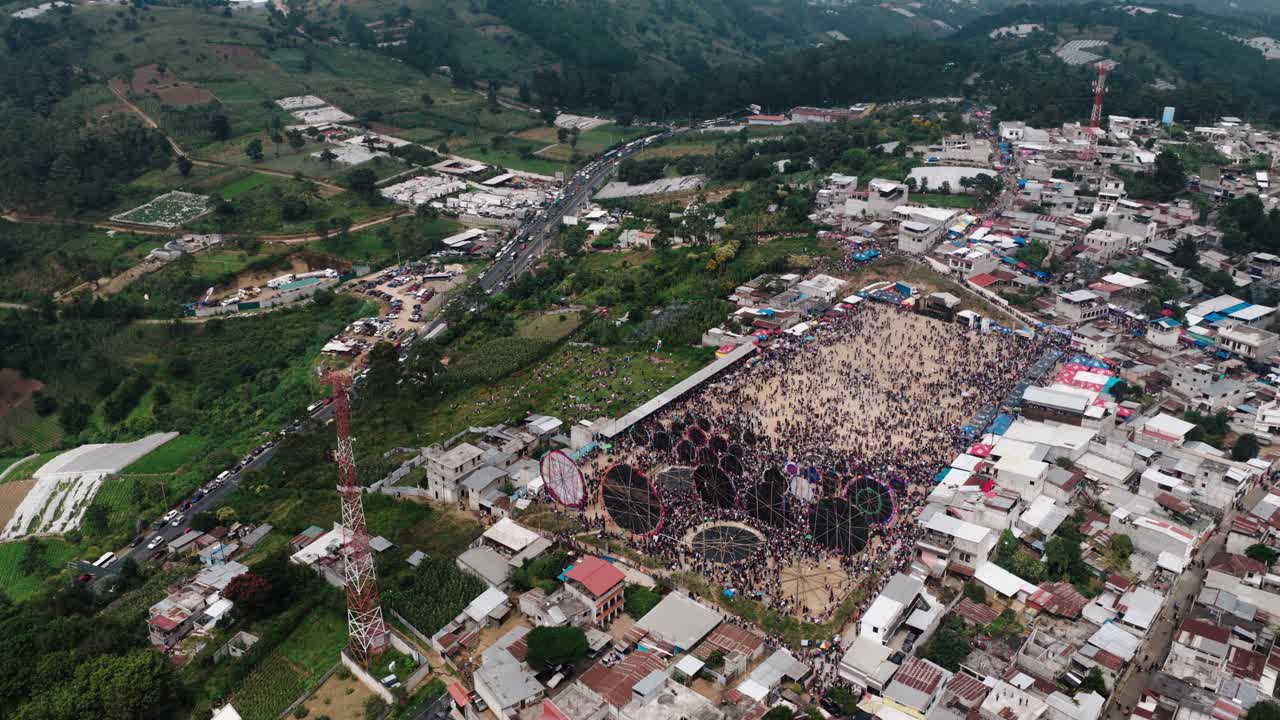 Massive crowd gathers for the Giant Kite Festival in Sumpango, Guatemala