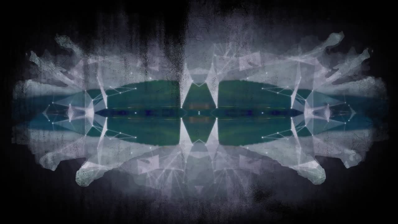 animación de formas abstractas verdes del caleidoscopio que se mueven en un bucle sin costuras