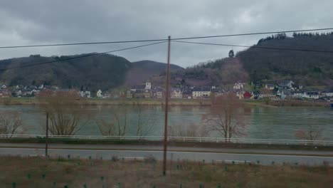 scenic train journey from cologne to luxembourg through the window of a train