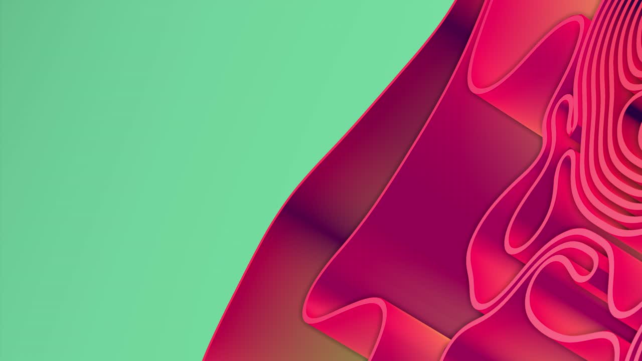 Abstract 3D render colorful spline strips rows light and shadow curves flowing motion movement surface texture waves background