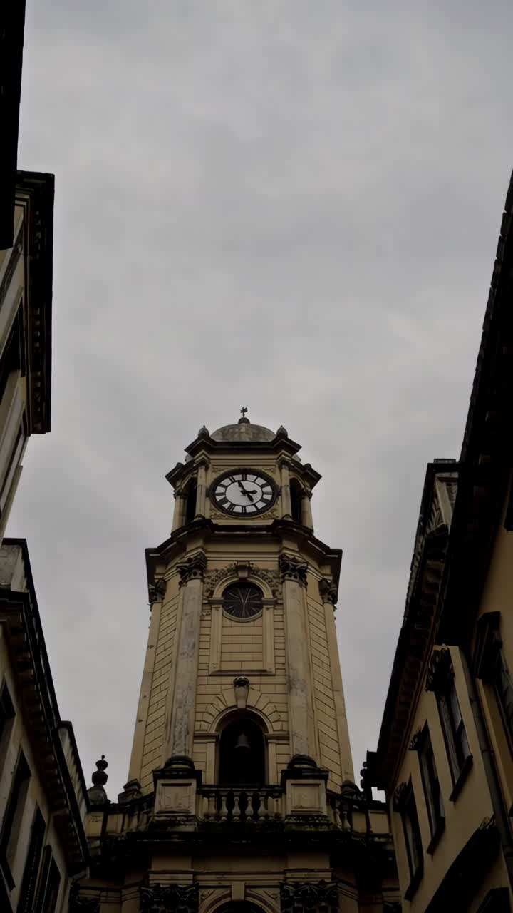 Clock Tower in an Alley