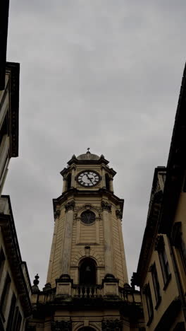 clock tower in an alley