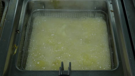 papas fritas en una freidora