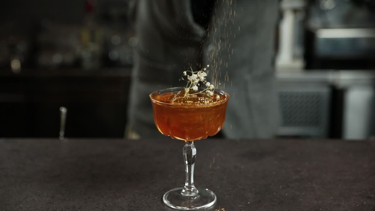 Bartender Preparing a Fancy Cocktail