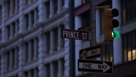 Cartel-De-Prince-Street-En-La-Ciudad-De-Nueva-York