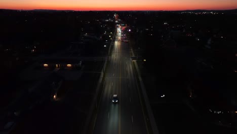 Cars-driving-on-highway-during-sunset
