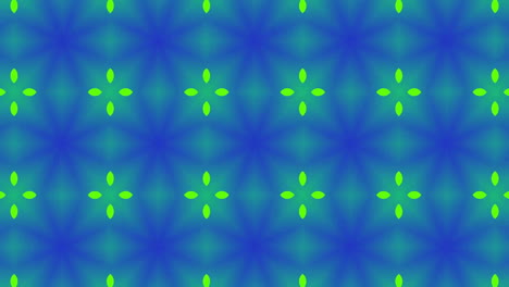 animation of green shapes on blue background