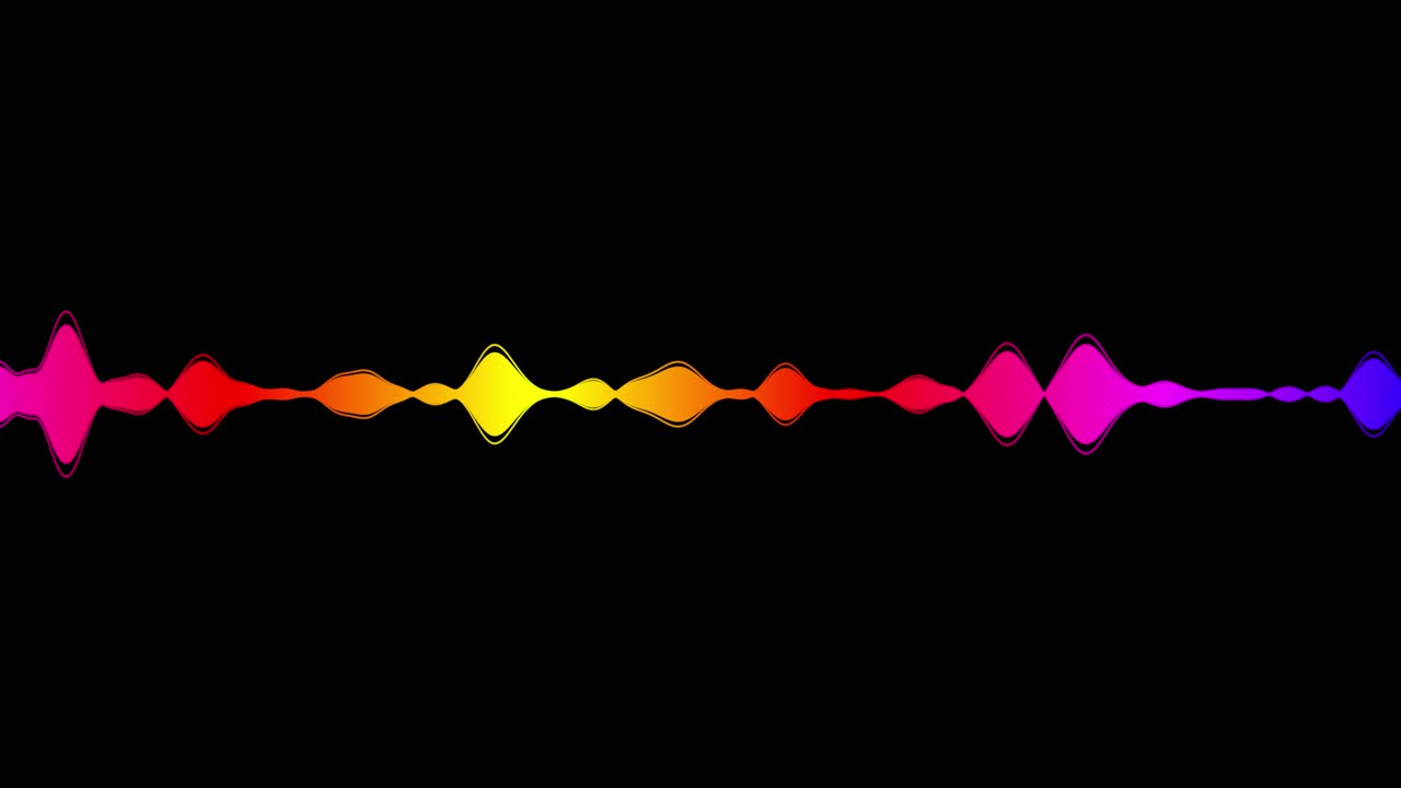 forma de onda de audio colorida