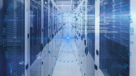 animation of data processing over computer servers