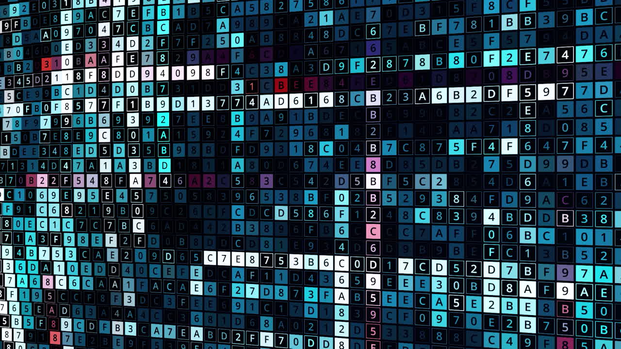 Abstract Digital Grid Pattern