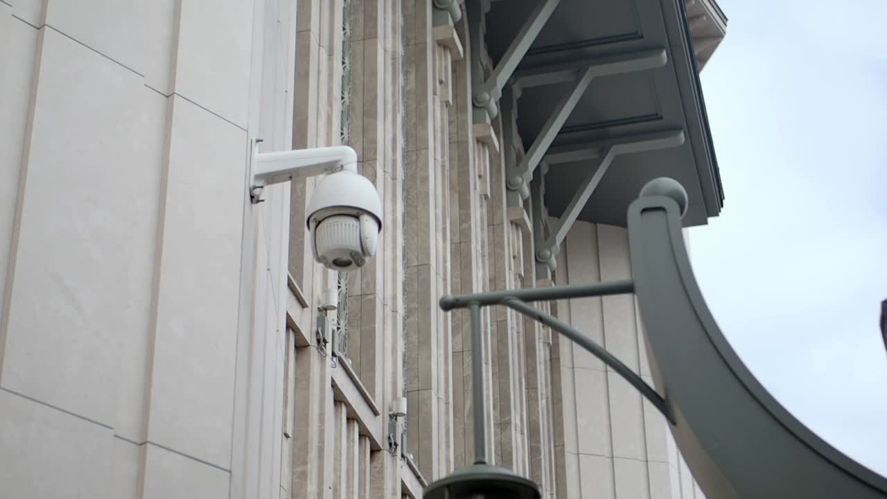 Security Camera on Building Exterior