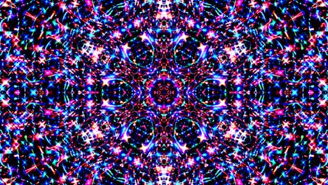 hermoso caleidoscopio abstracto que brilla, una luz radiante que regula los movimientos sutiles