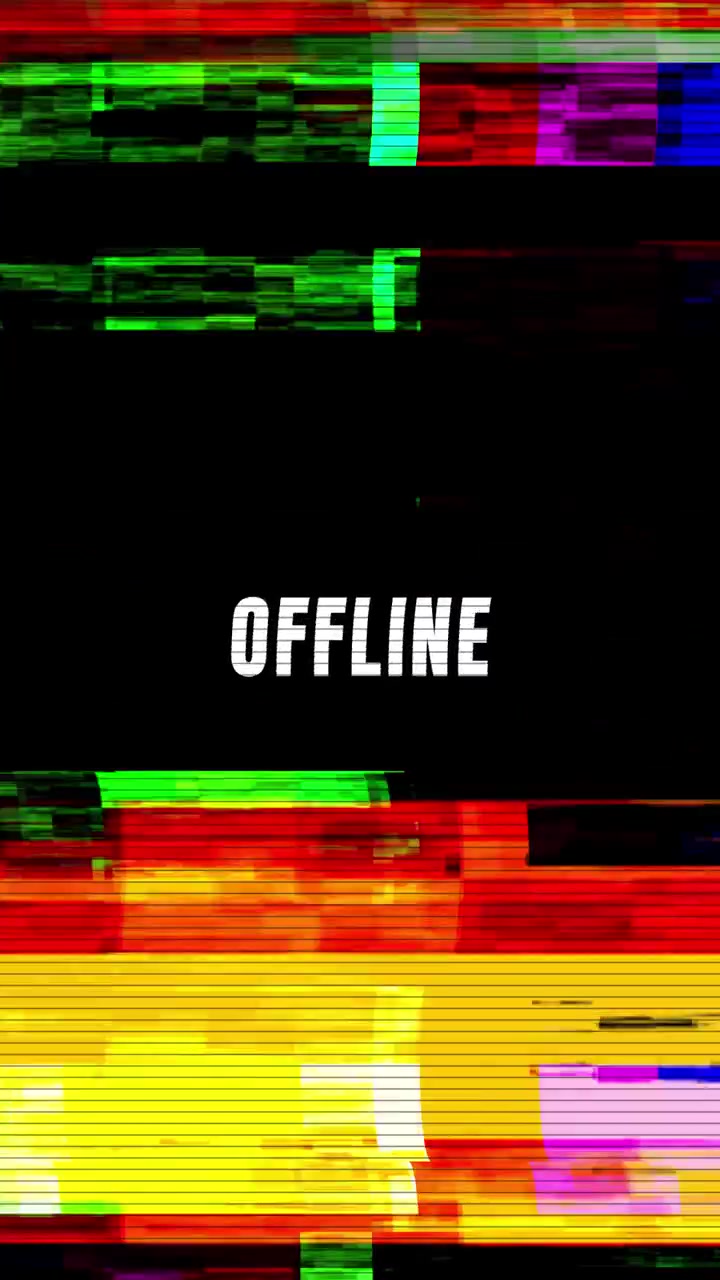 Digital Glitch Effect with Offline Text Overlay