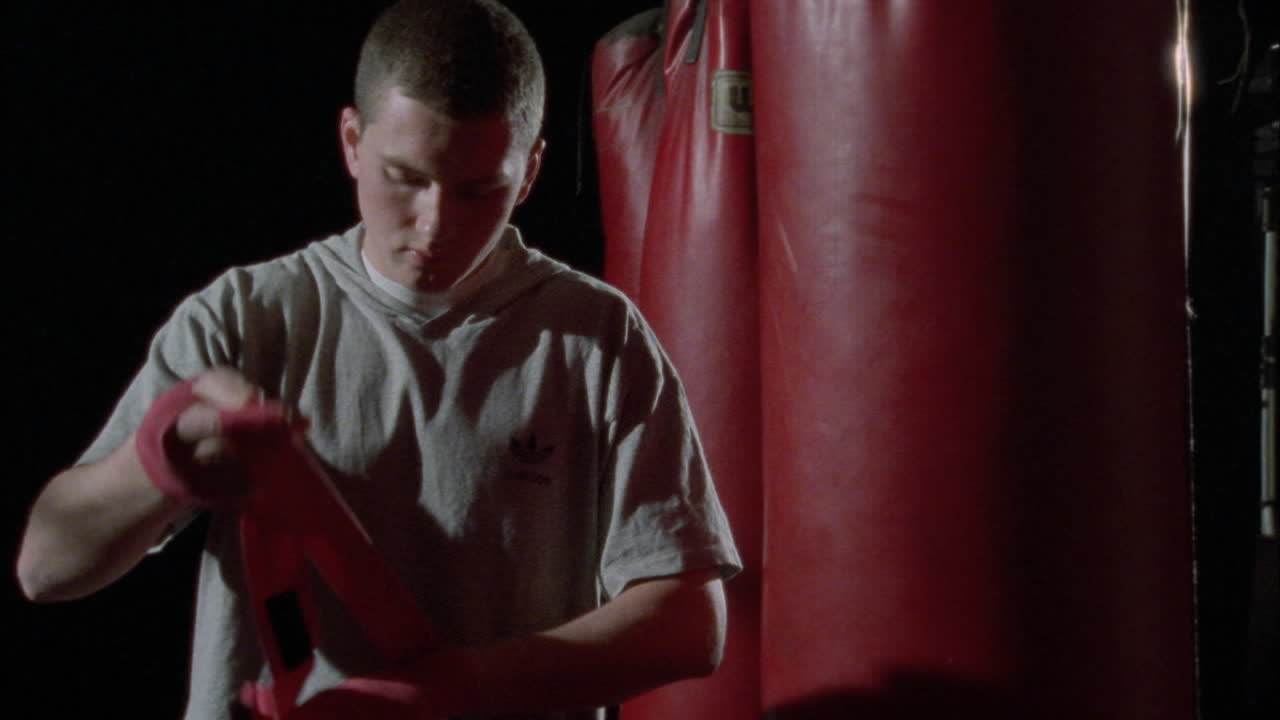 복서는 주먹에 테이프를 감는다