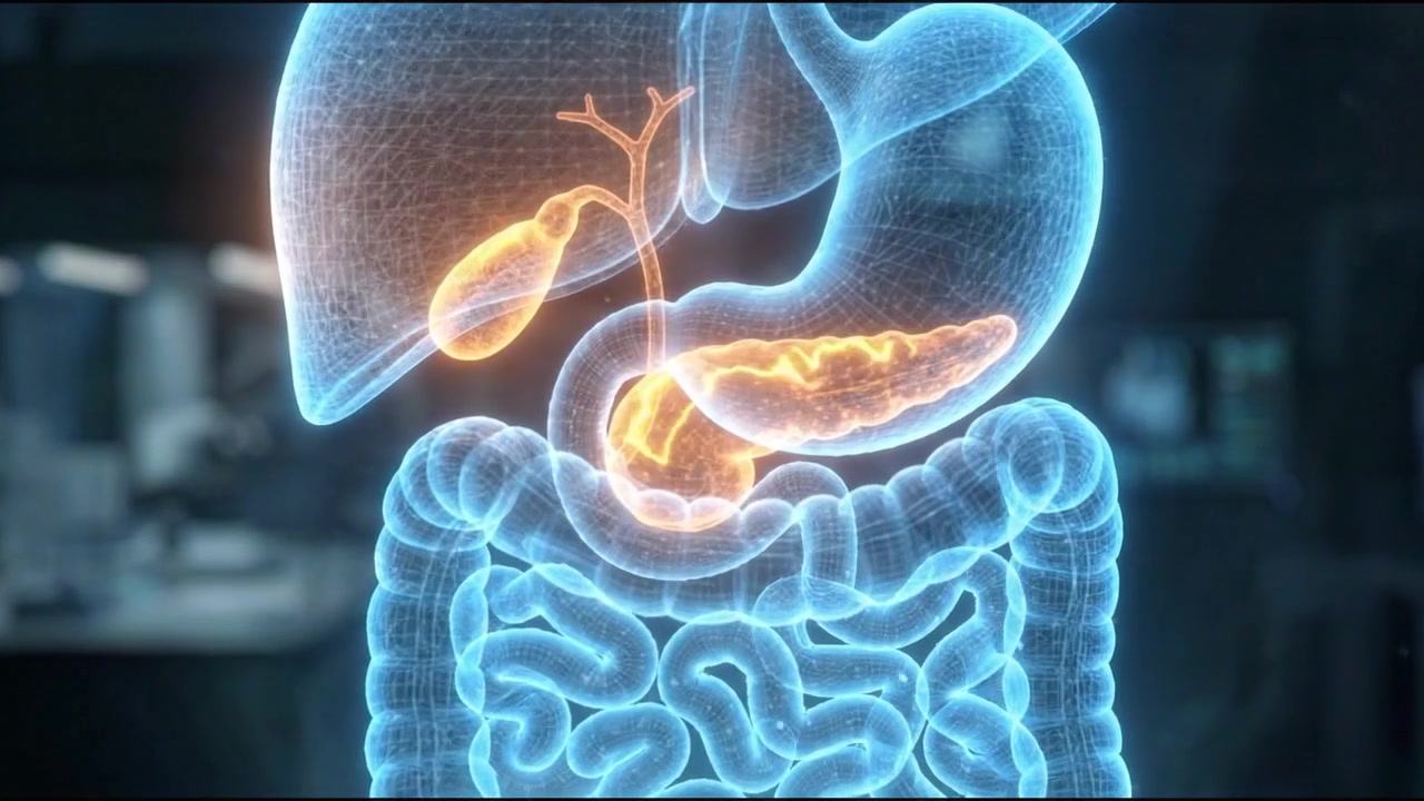 3D human stomach organ digestive system medical hologram