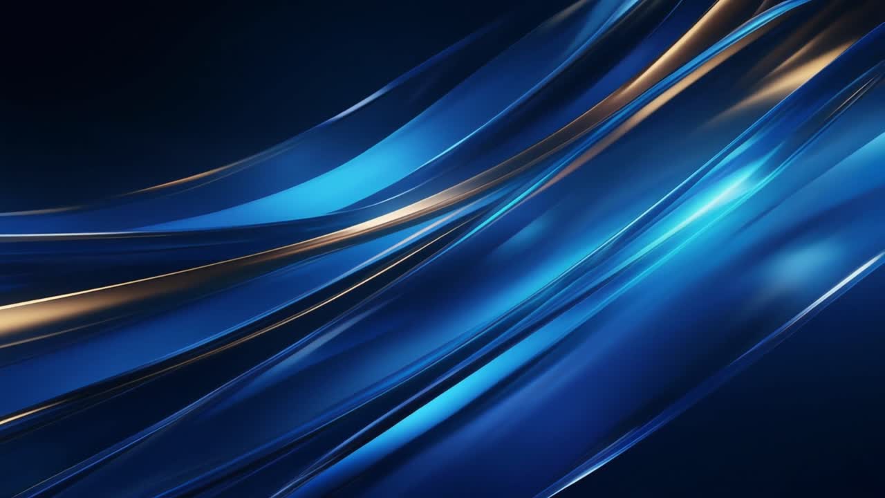Dynamic Abstract Blue and Gold Flowing Lines Background | Premium Stock ...