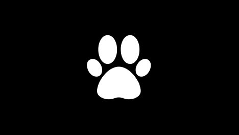 paw icon vintage twitched bad signal animation.