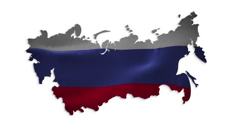 a high-quality footage of 3d russia flag fabric surface background animation