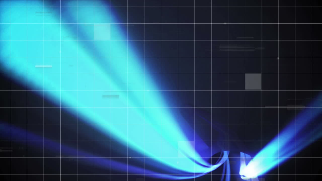 moviéndose a través de un túnel guiado por haces de luz