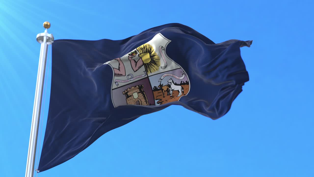 Belem flag, Para, Brazil. Loop