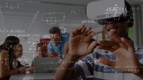 animation of mathematical equations over diverse schoolchildren using vr headset