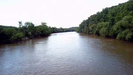 aerial push in yadkin river near shallowford road