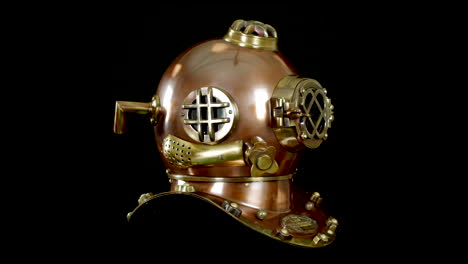 Antique-vintage-USA-marine-deep-sea-diver-boston-brass-and-copper-helmet