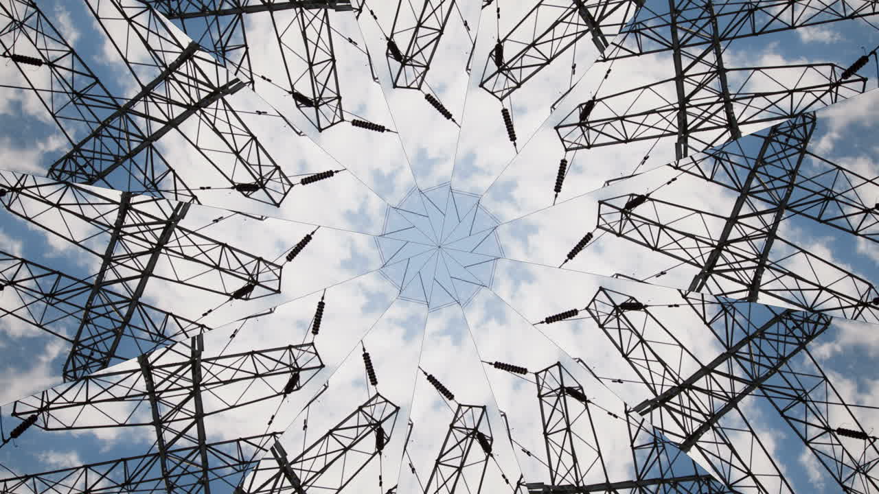 torres de alta tensión abstractas spiral0