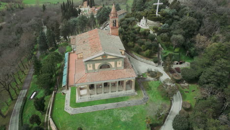 Aerial-Elegance:-Madonna-del-Transito-di-Canoscio-Sanctuary-in-Città-di-Castello